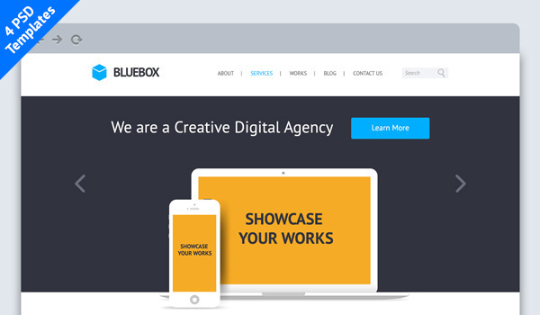 bluebox-psd-template