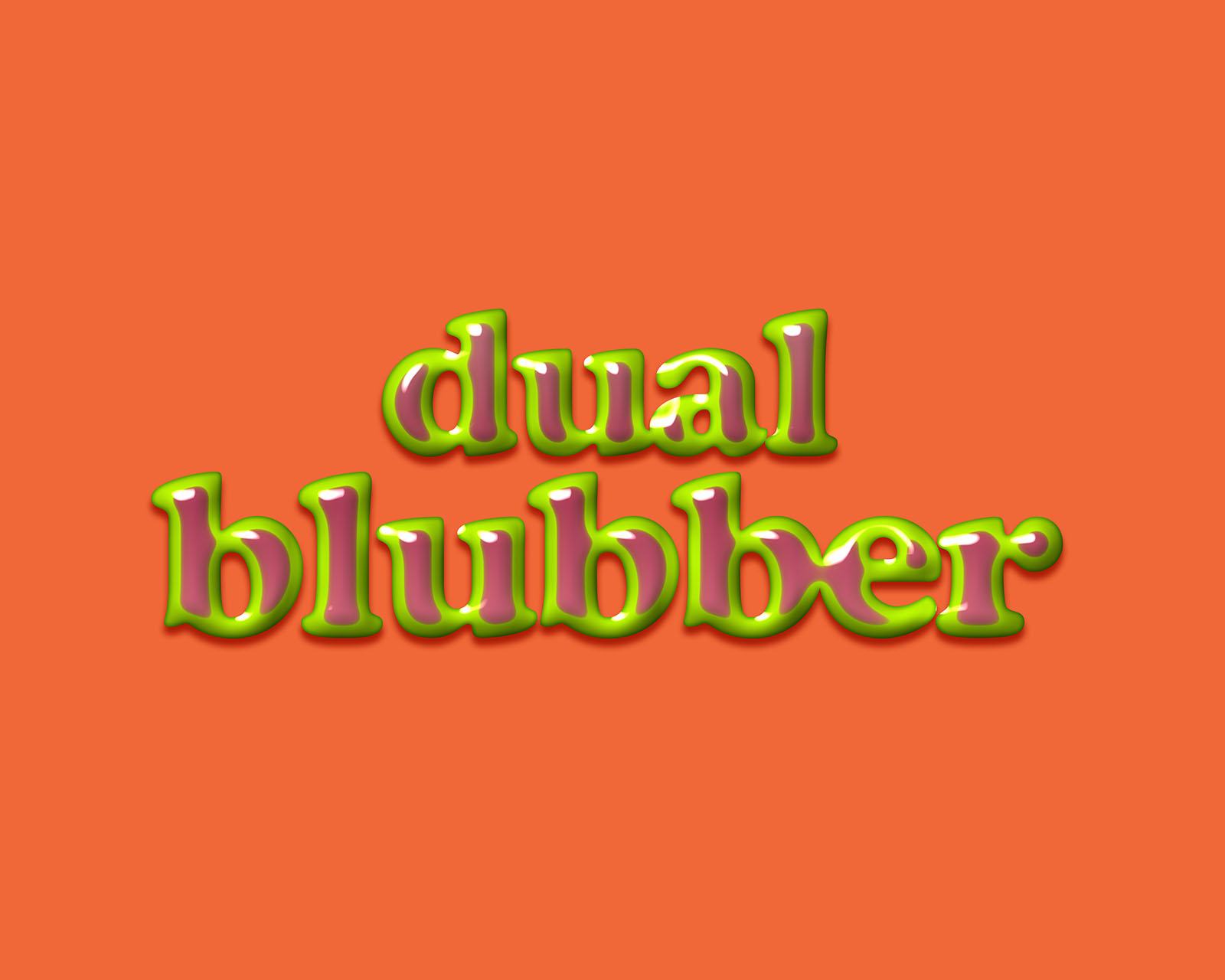 Dual Blubber Text Effect