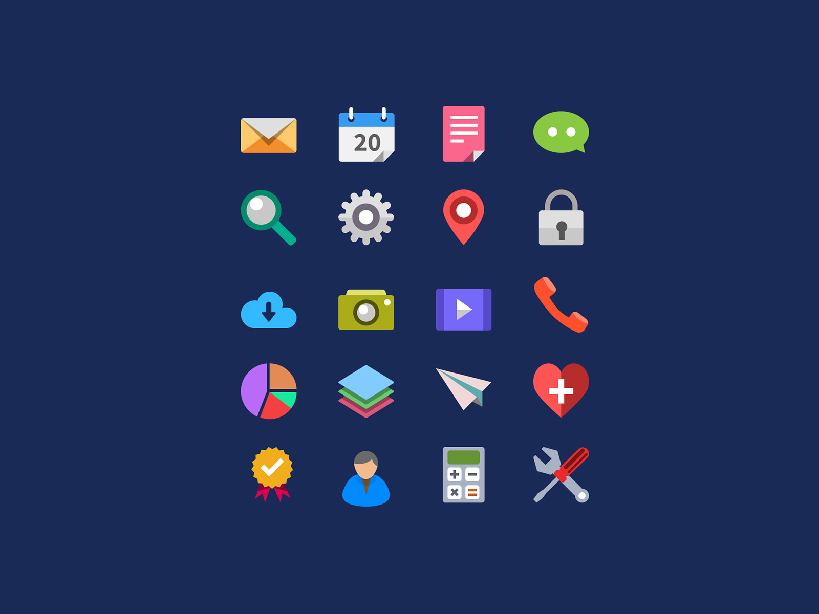 20 Flat Icons