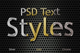 Photoshop metal text styles