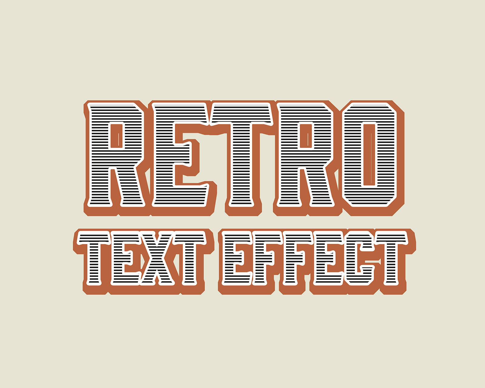 Photoshop retro text effect