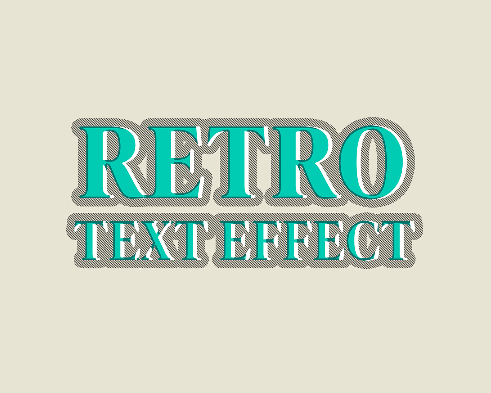 Photoshop retro text effect