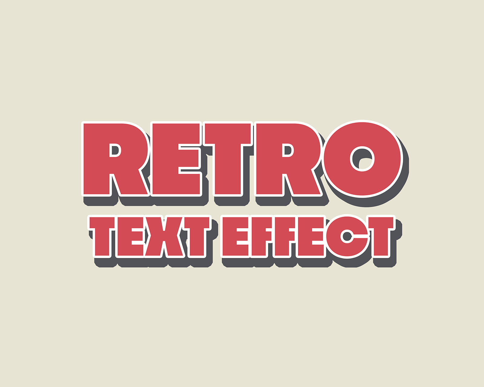 Photoshop retro text effect