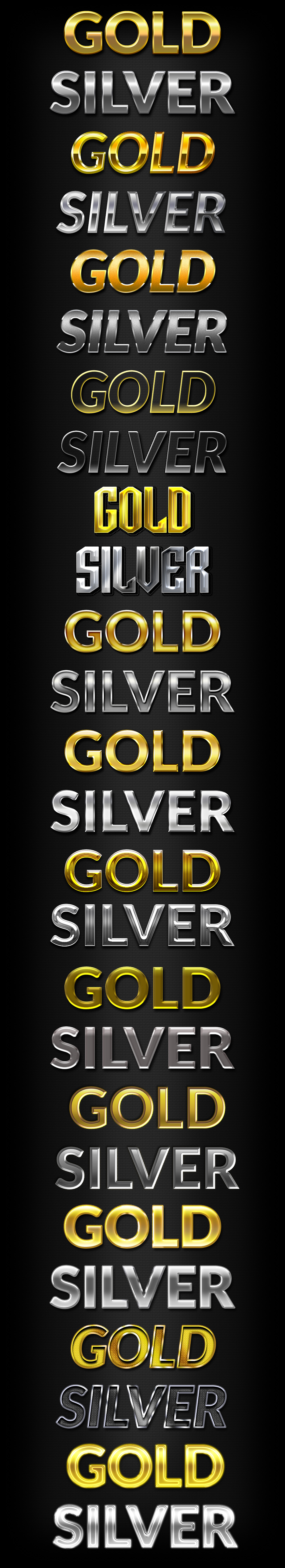 gold-silver-text-styles