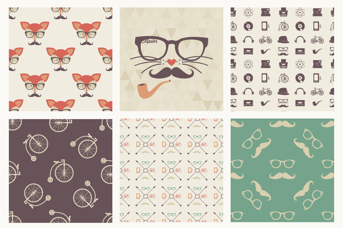 hipster-icons-seamless-pattern