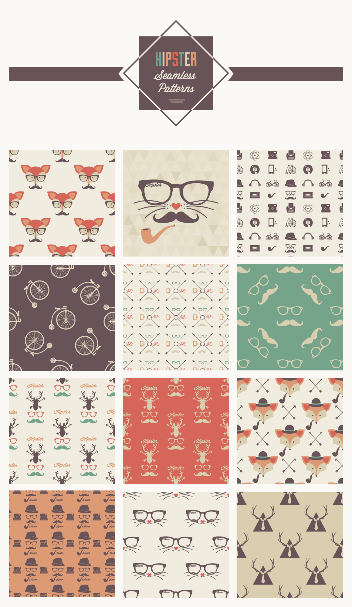 hipster-seamless-patterns