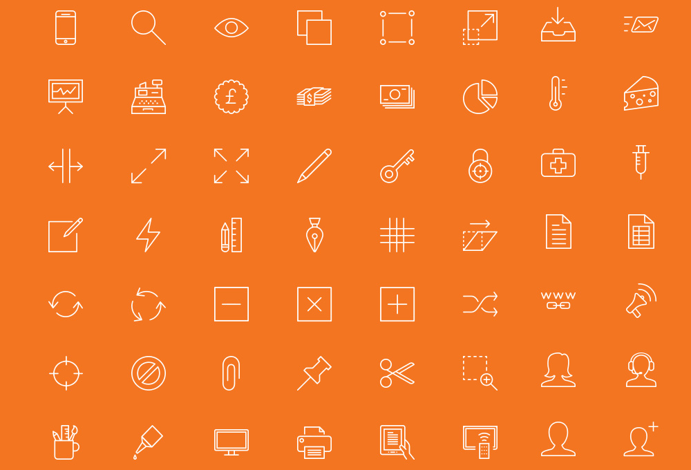 90-free-outline-icons