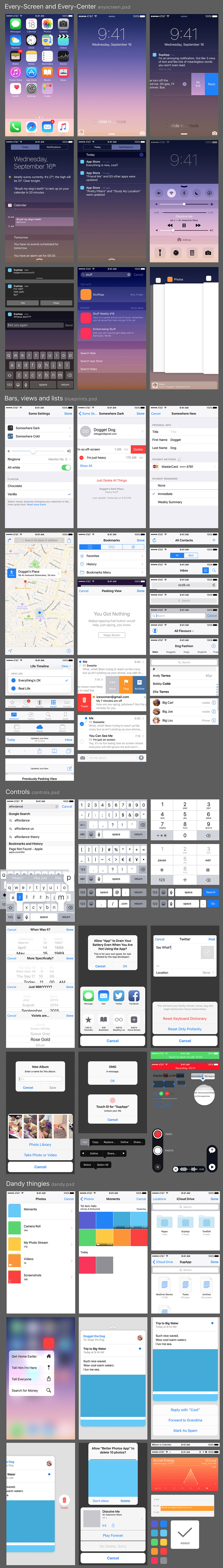 Free iOS 9 UI Kit