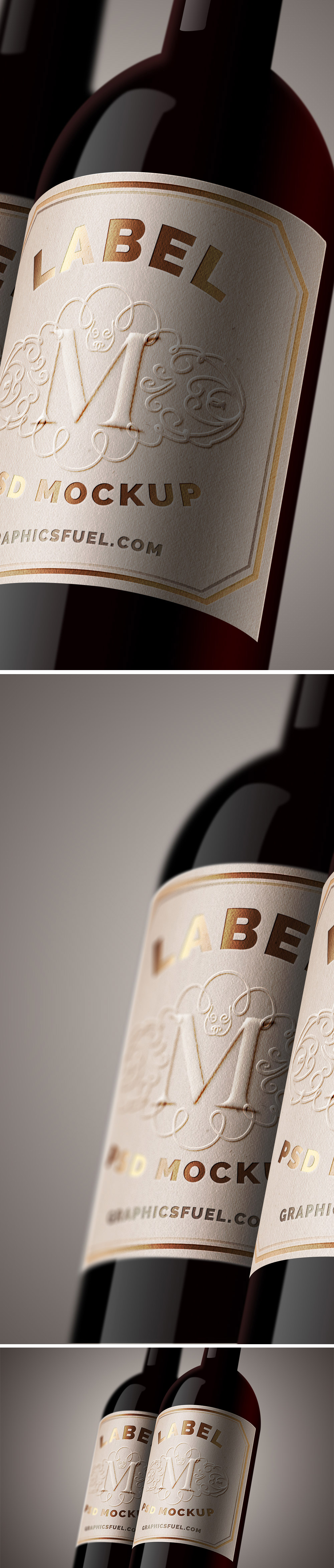 Wine Bottle Label Mockup