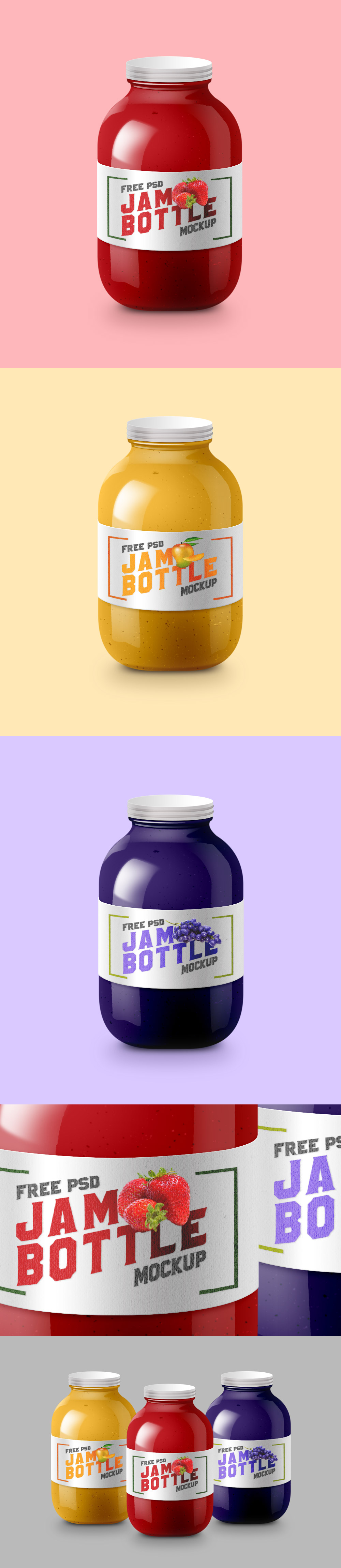 Jam Bottle Mockup PSD