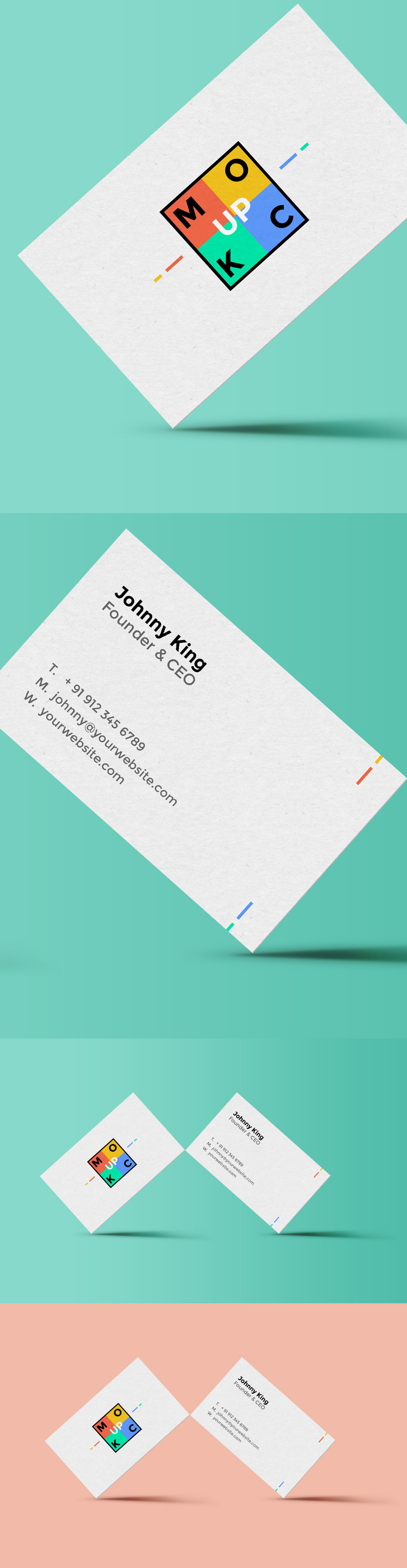 Standing Business Card Mockup