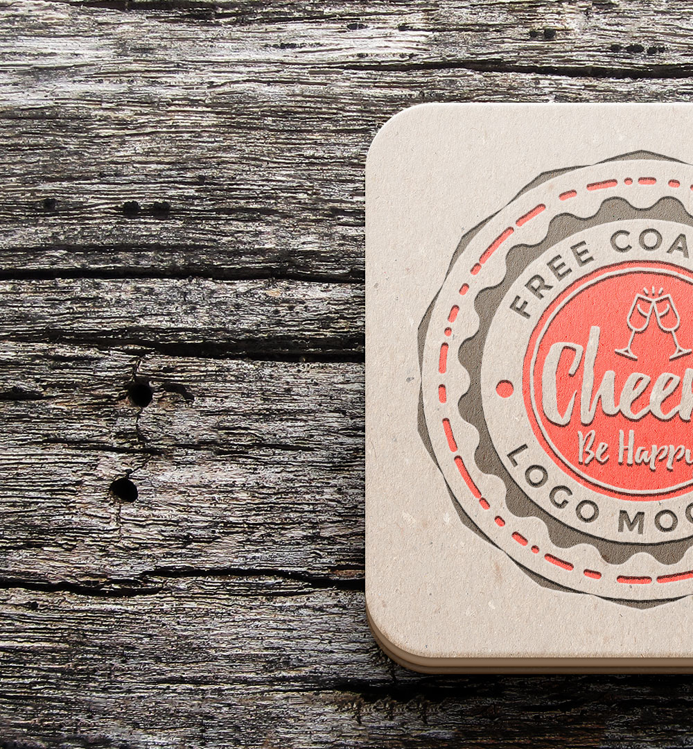 Coaster Logo Mockup