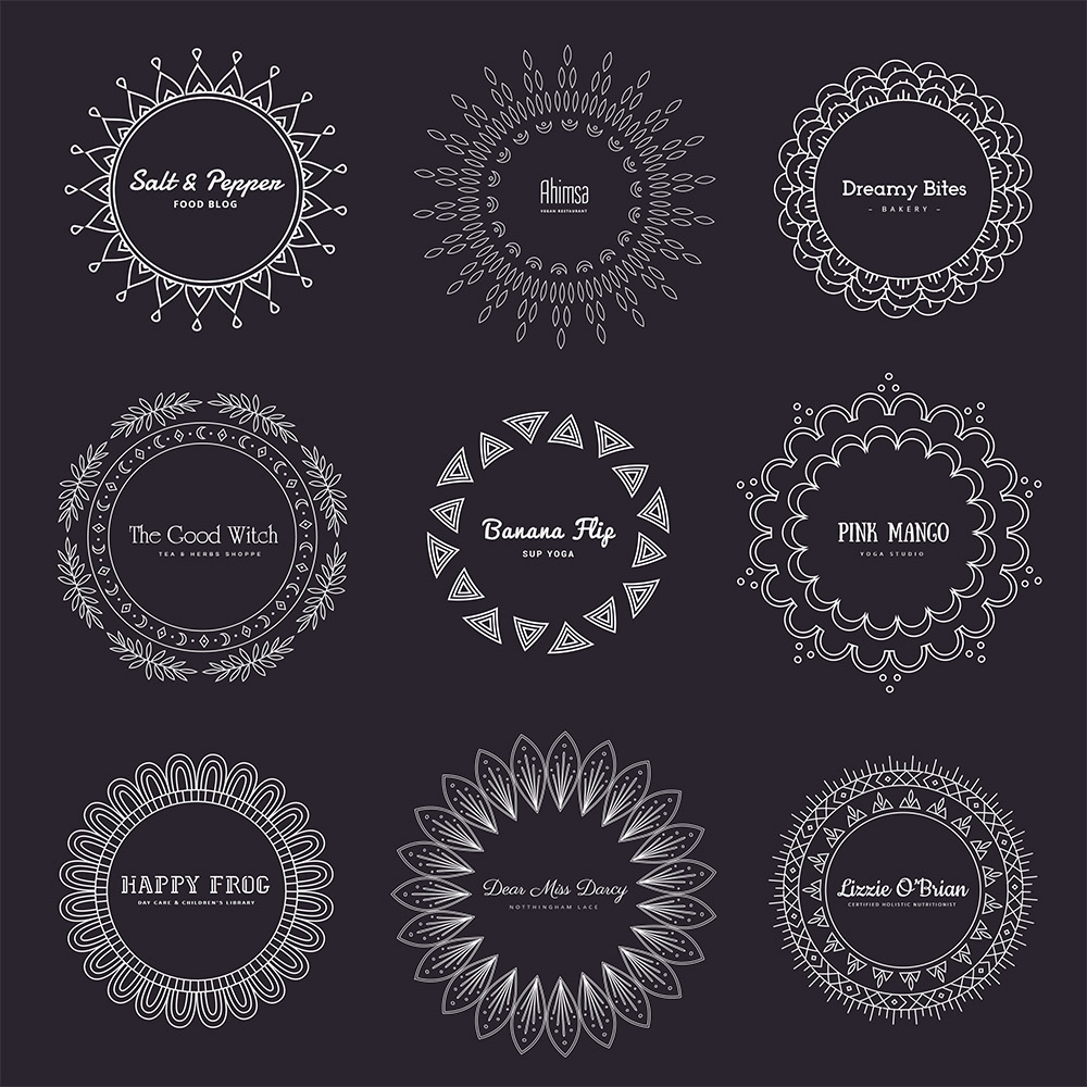 Mandala Free Logos Dark