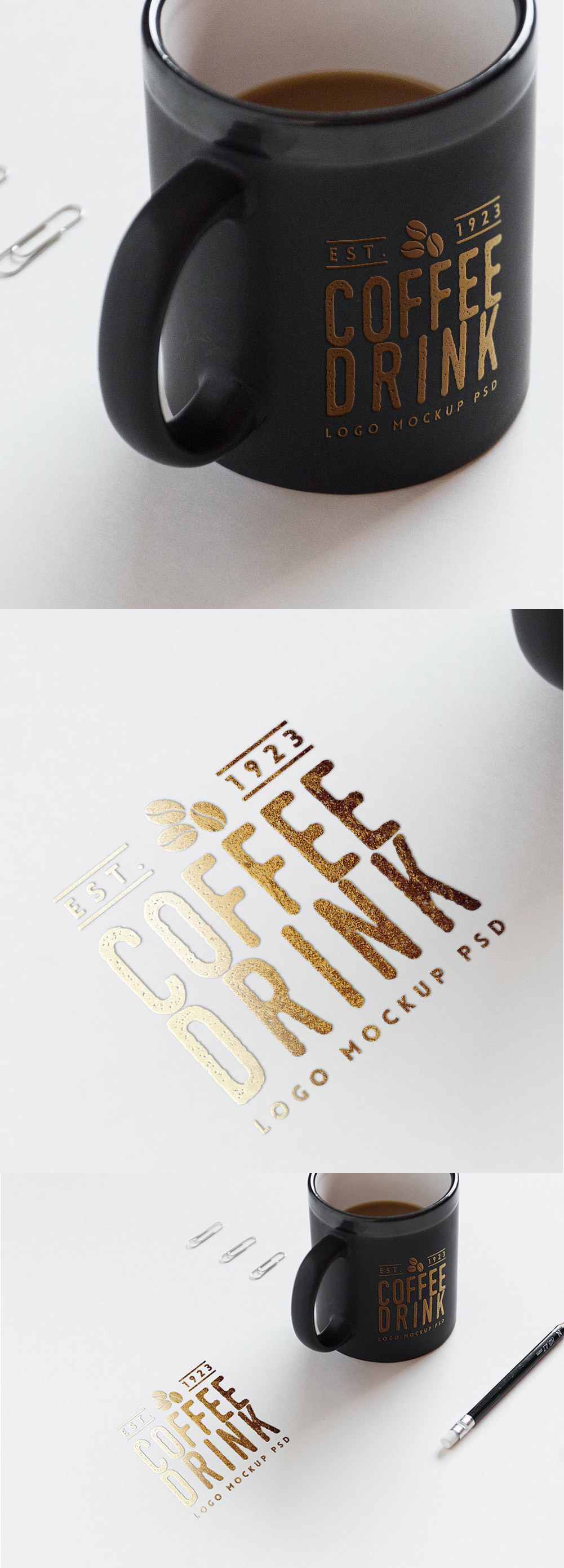 Realistic Logo Mockup PSD