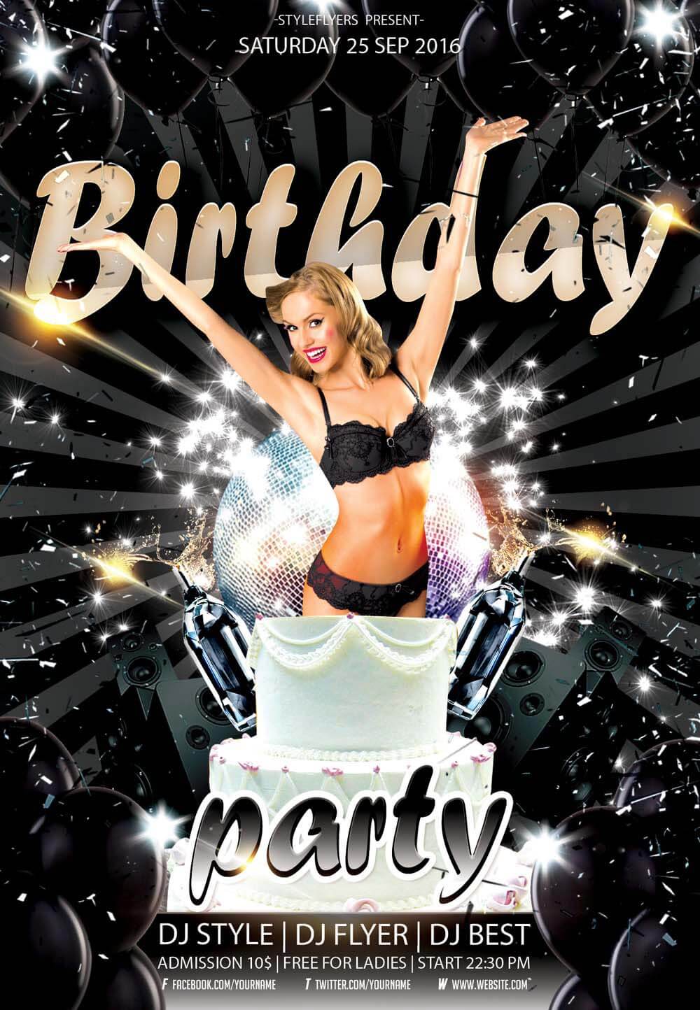 Birthday Party PSD Flyer Template