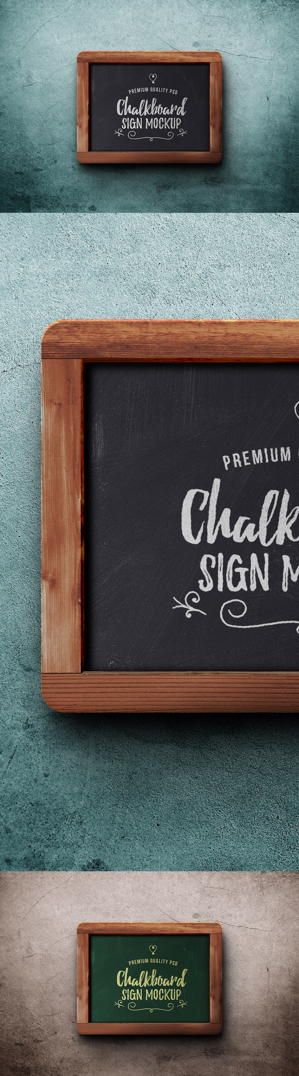 Chalkboard Sign PSD Mockup Template