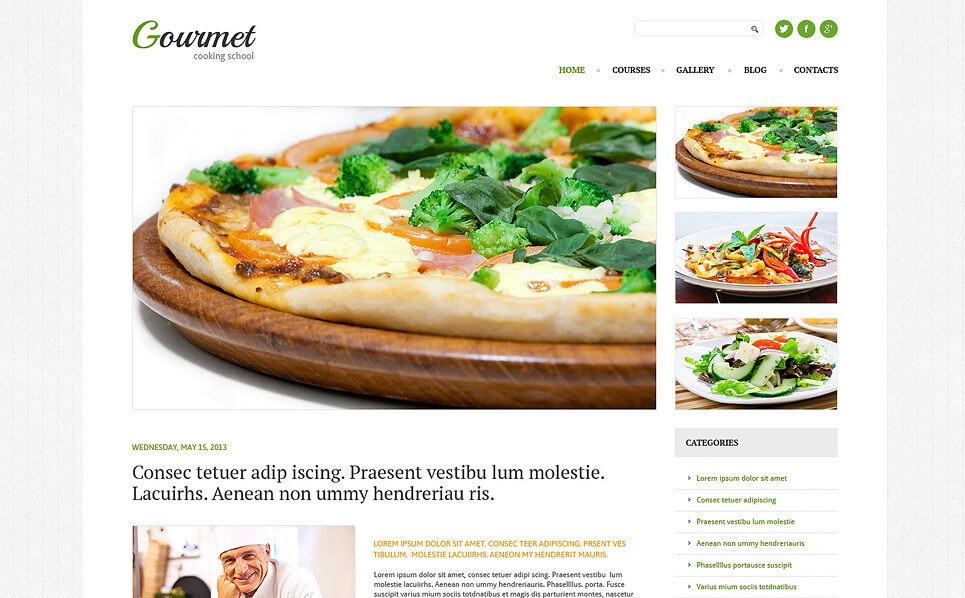 Cooking Responsive WordPress Theme