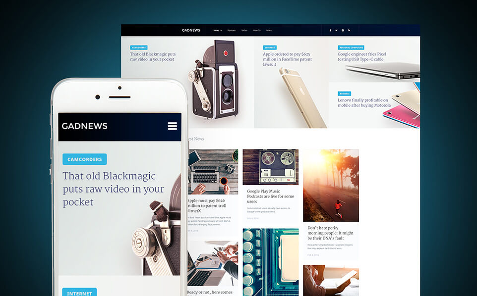 Gadnews - Technology Review WordPress Theme