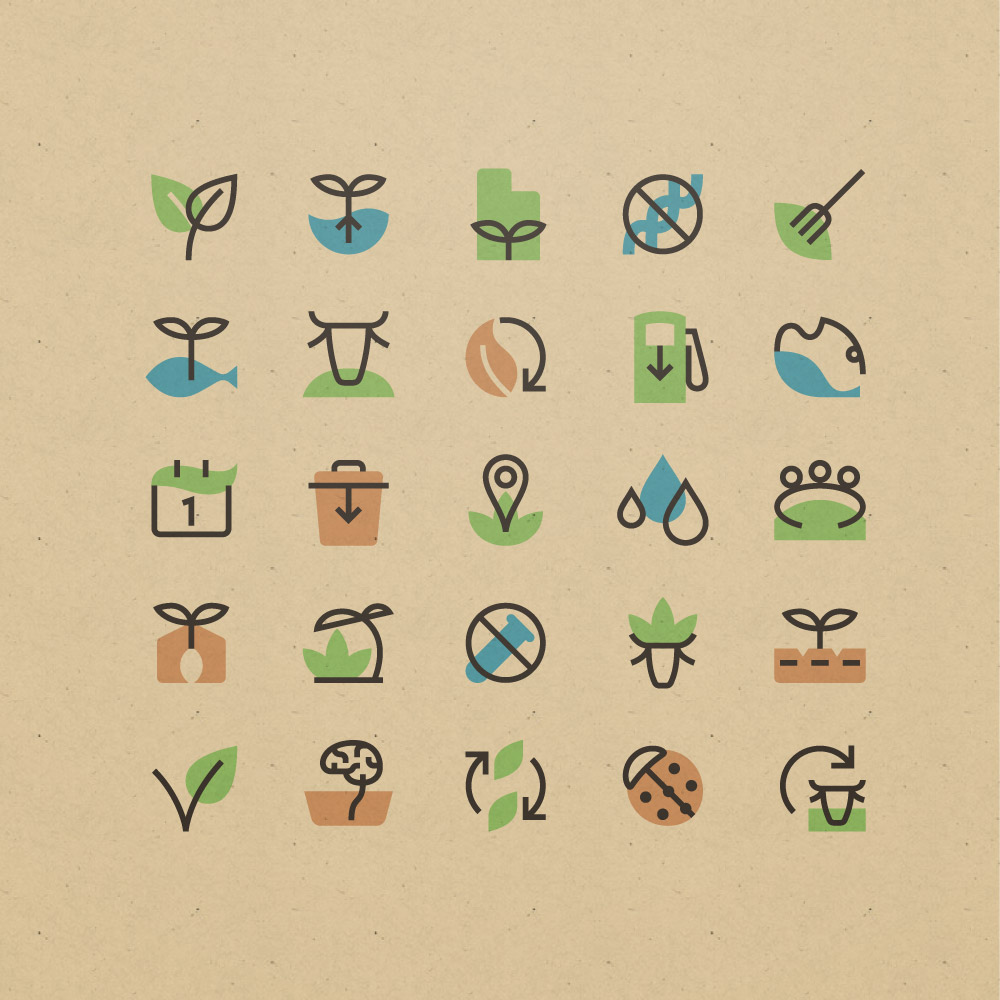 Sustainable Food Production Icons