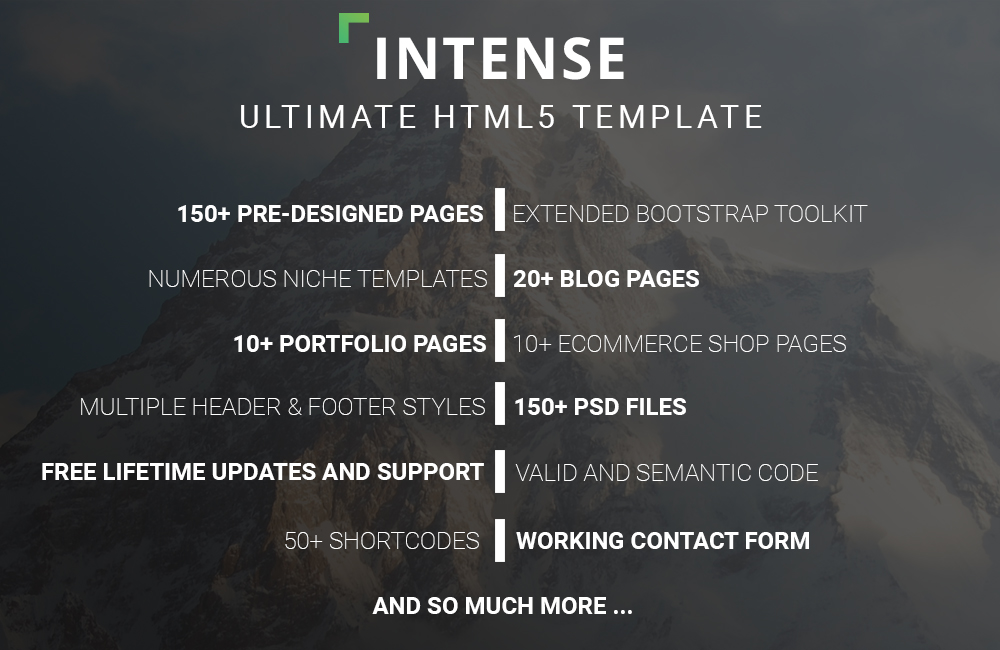 Intense HTML5 Website Features