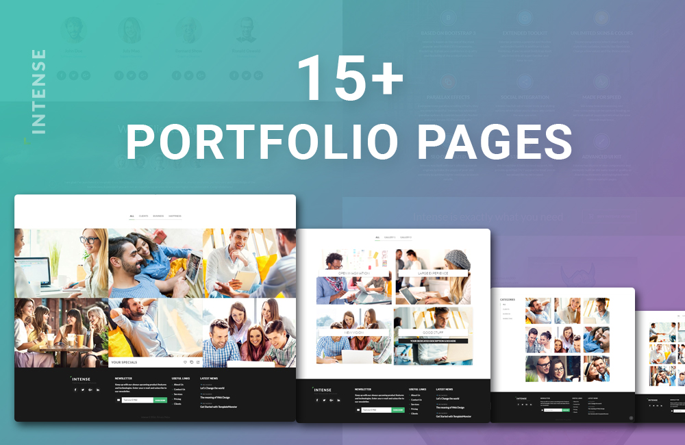 Intense Portfolio Pages