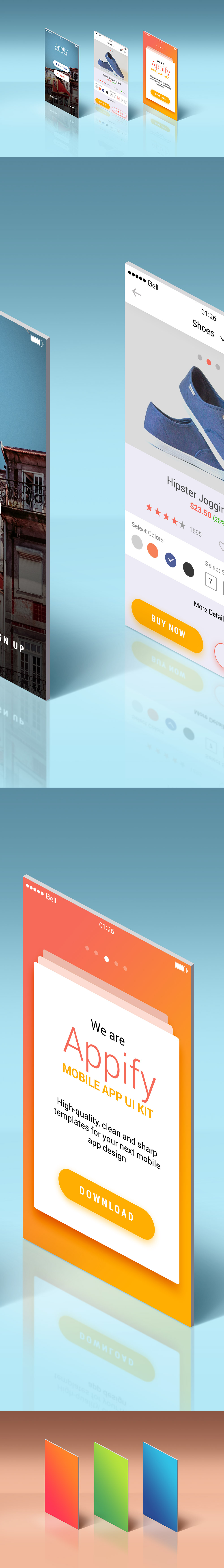 App Screens Standing Mockup