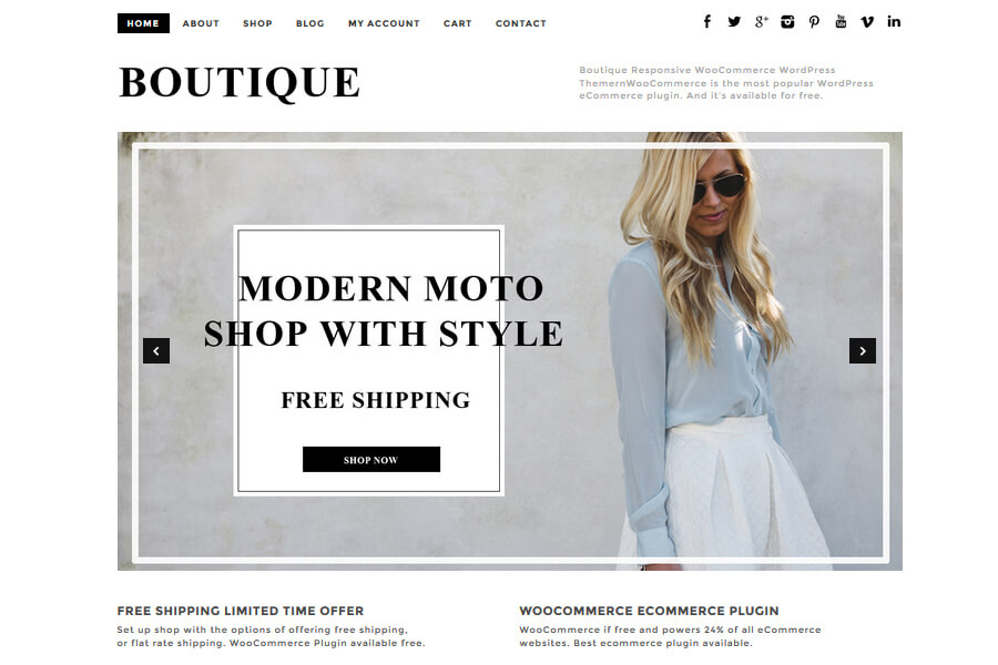 Boutique WordPress theme