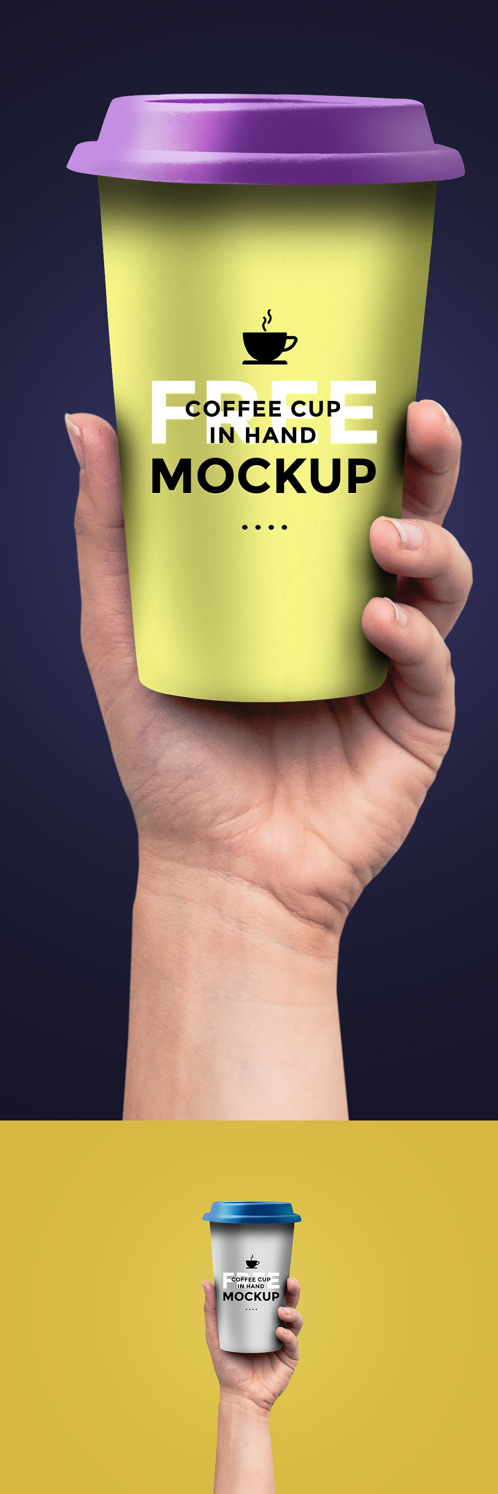 Coffee Cup In Hand Mockup