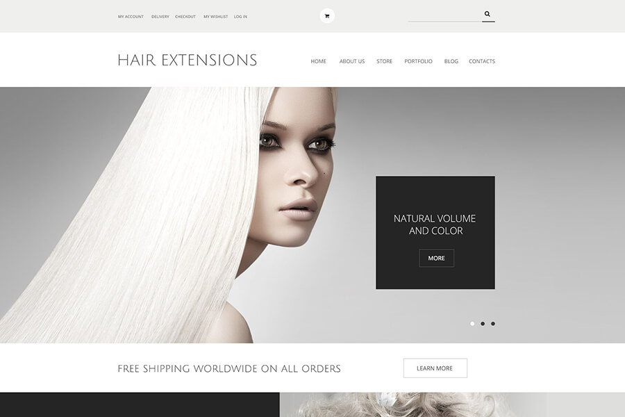 Hair Extensions Salon WordPress Theme