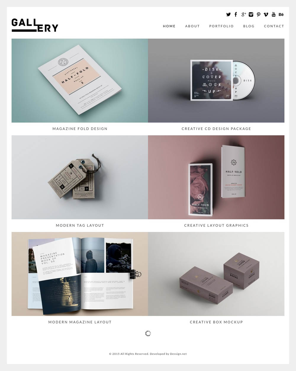 Gallery WordPress Theme for designers