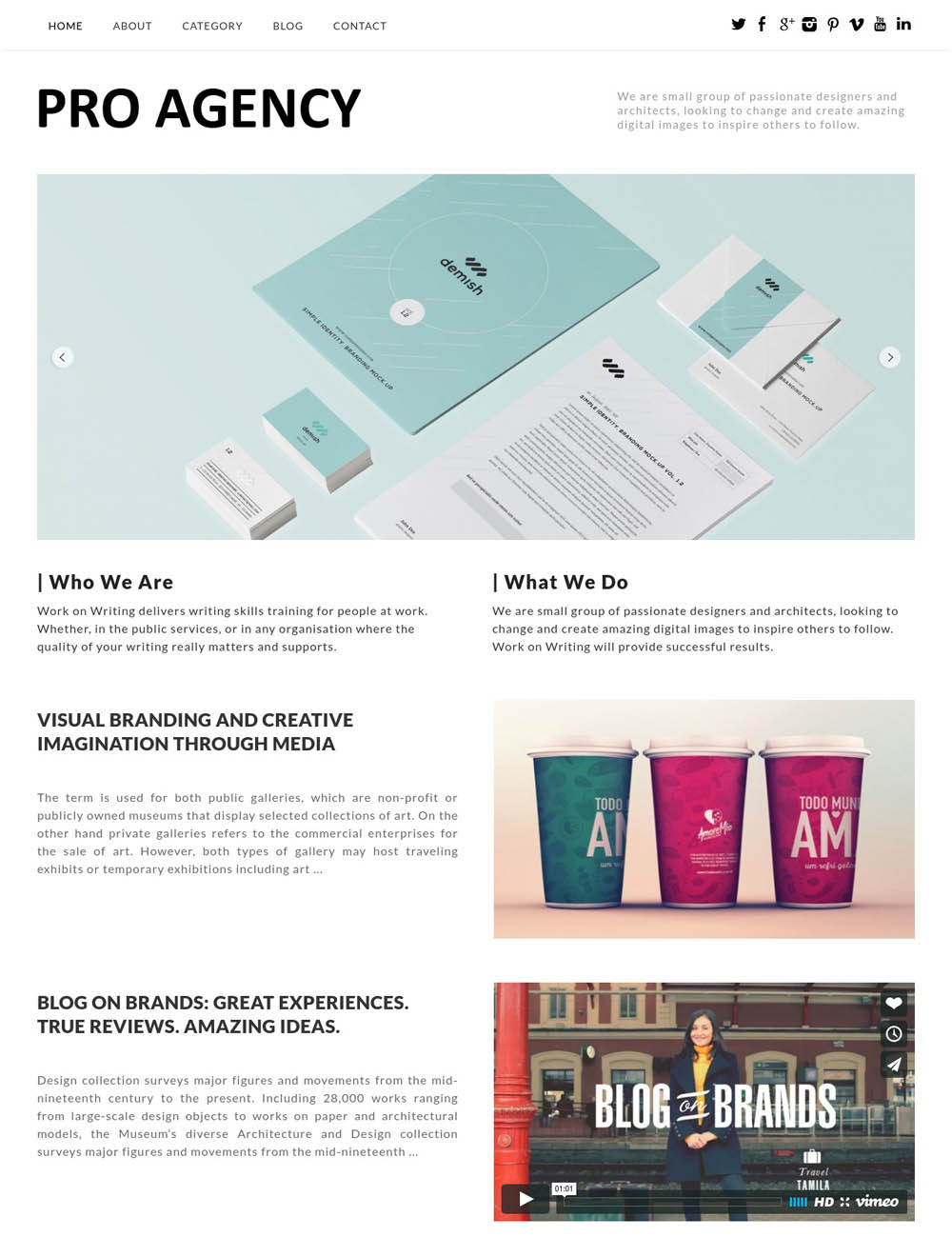 Pro Agency WordPress Theme for designers