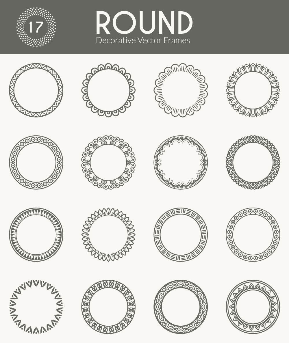 Round Vector Frames Vector