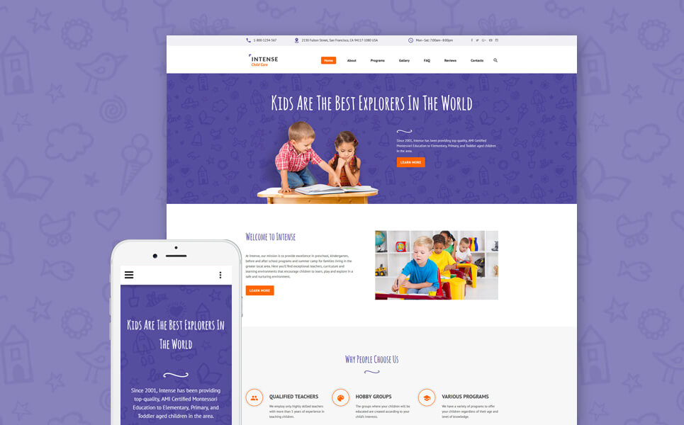 Child Care Center Website Template