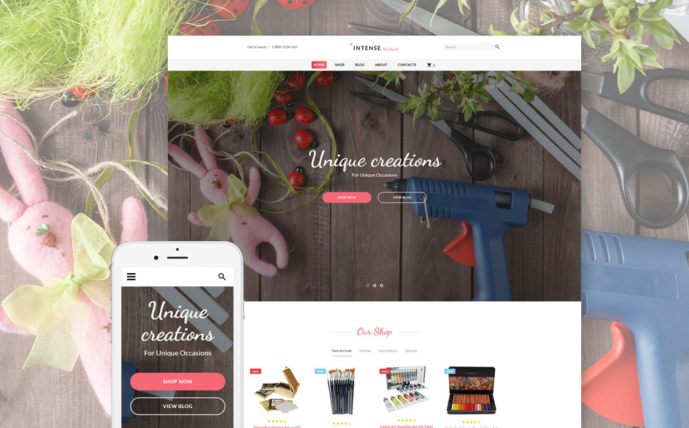 Hobby Supplies Website Template