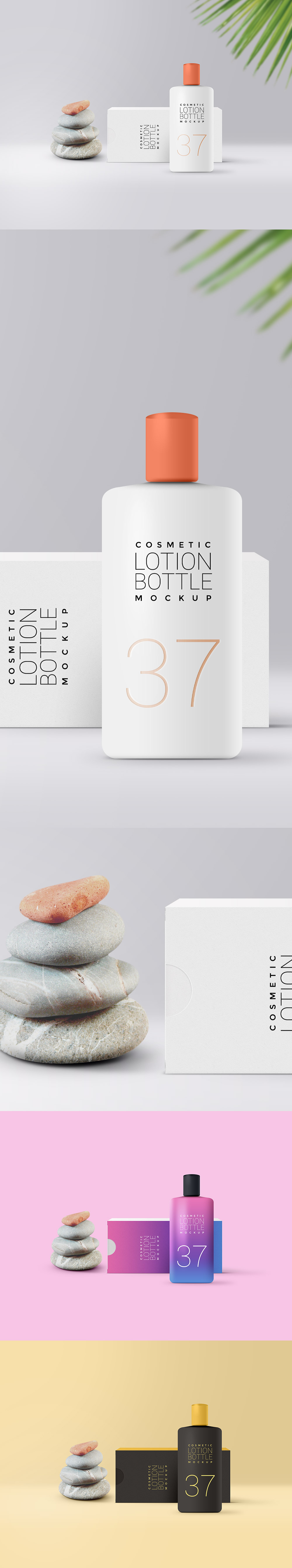 Cosmetic Lotion Bottle Mockup