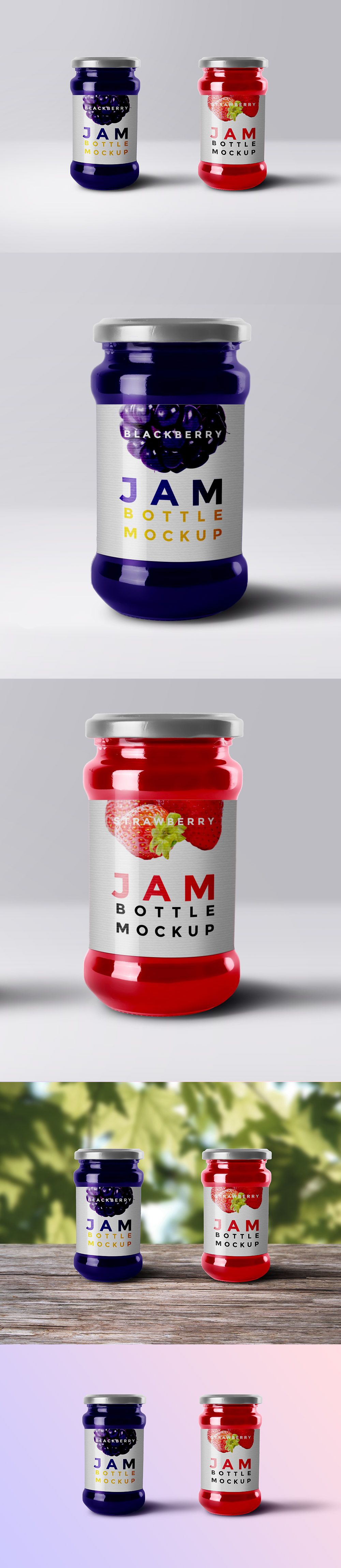 Jam Bottle Mockup PSD