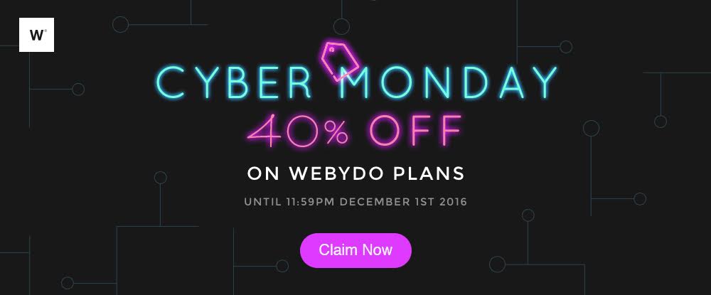 Webydo Cyber Monday Deals