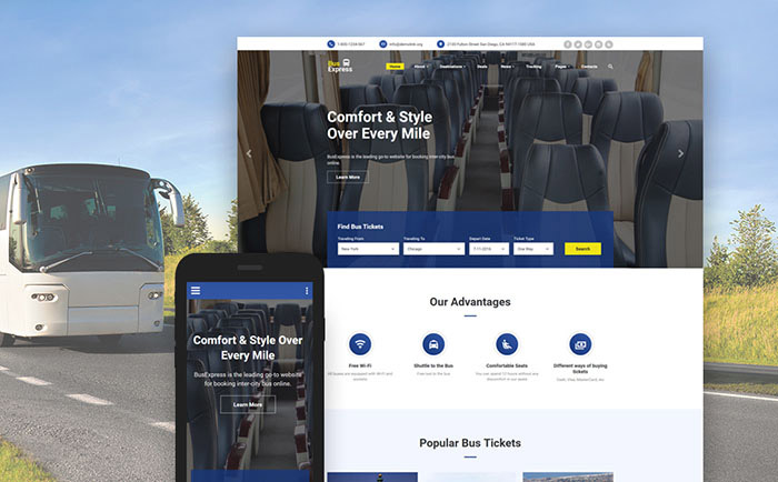  Transportation Responsive Website Template