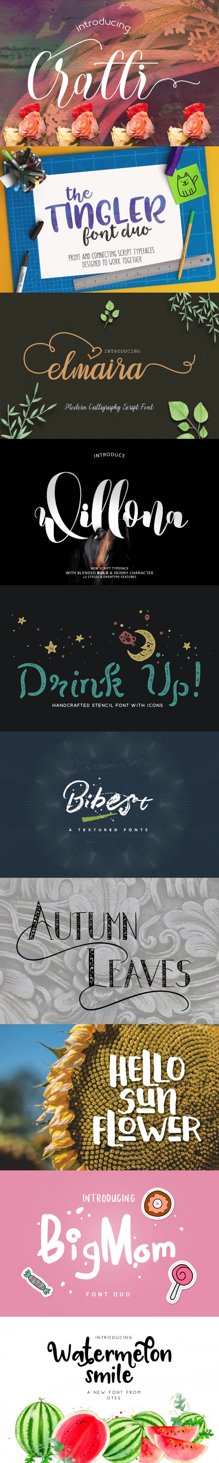 March Free Fonts Bundle