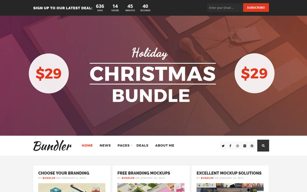 Bundler WordPress Deals Theme