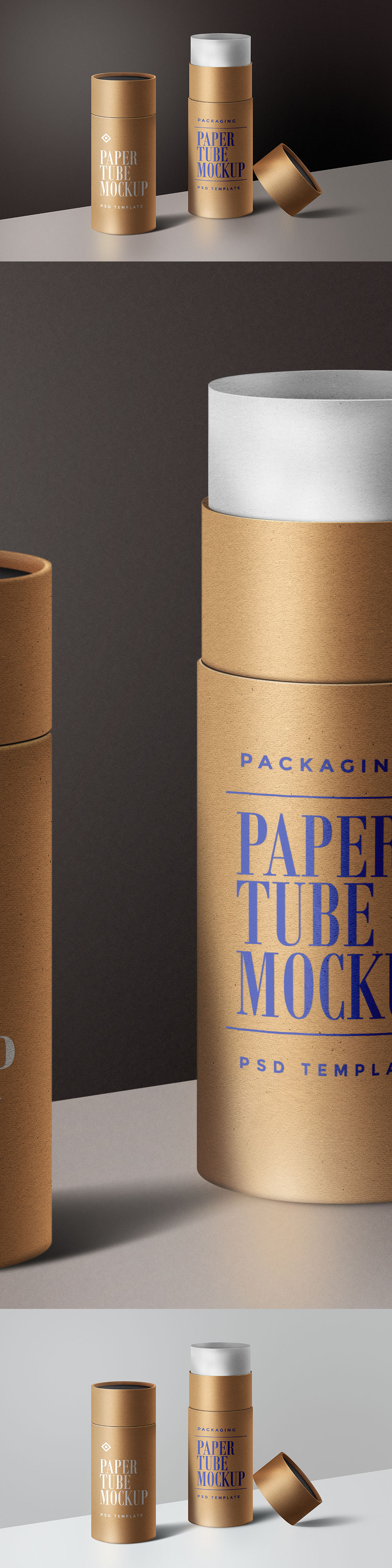 Paper Tube Packaging Mockup