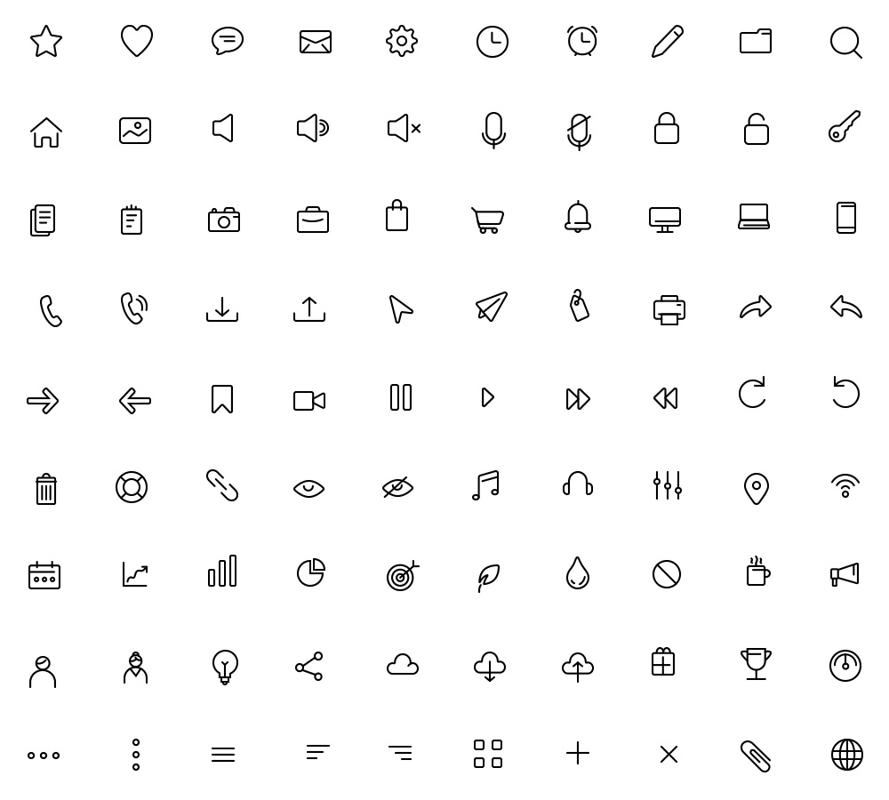 Free 90 Daily Essential Icons