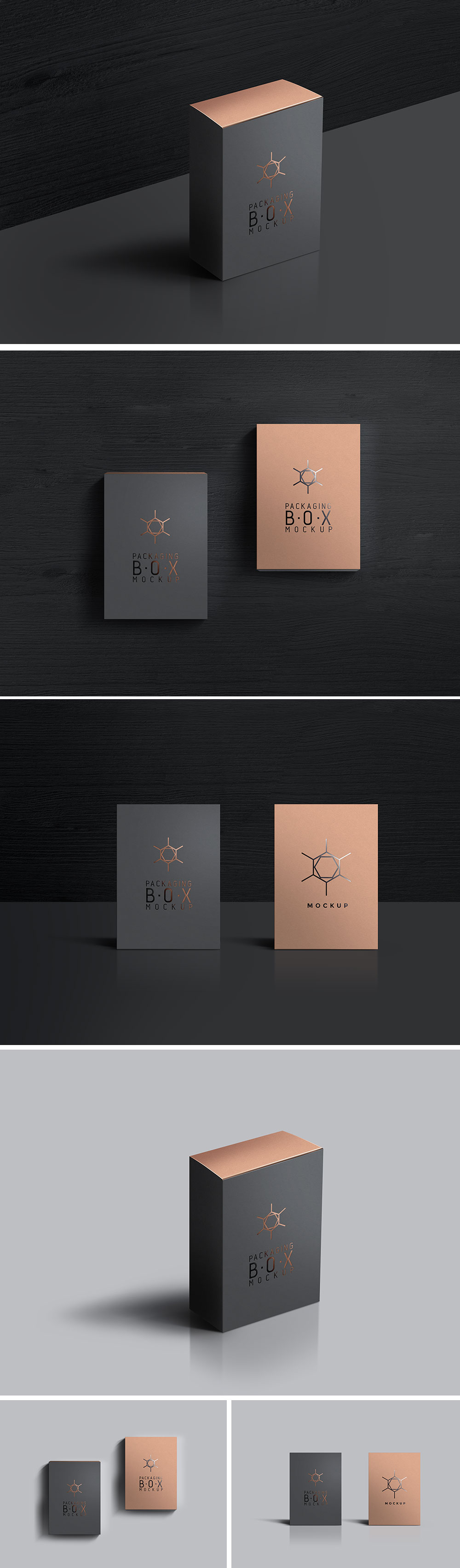 Packaging Box Mockups PSD