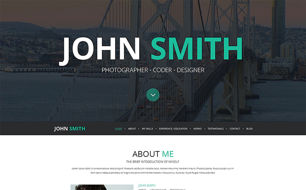 Online CV WordPress Theme