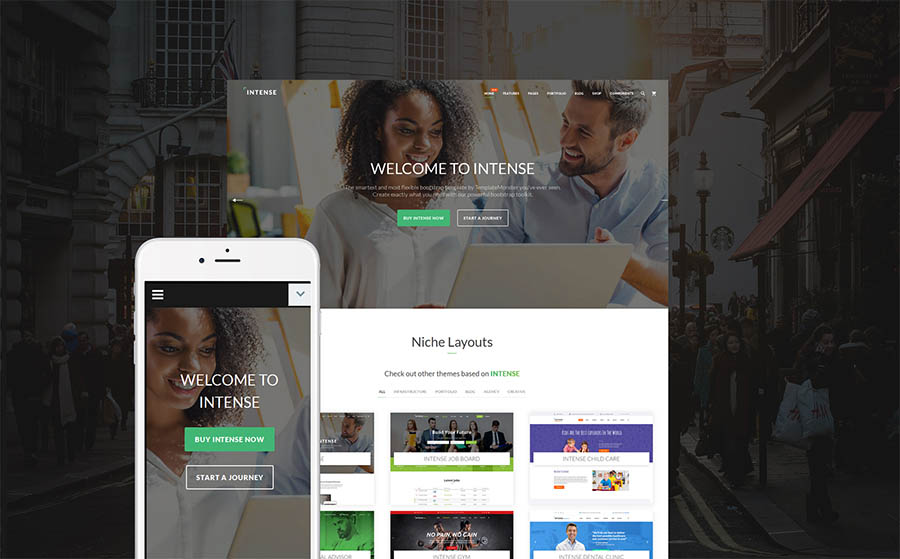 Intense - Multipurpose Website Template 