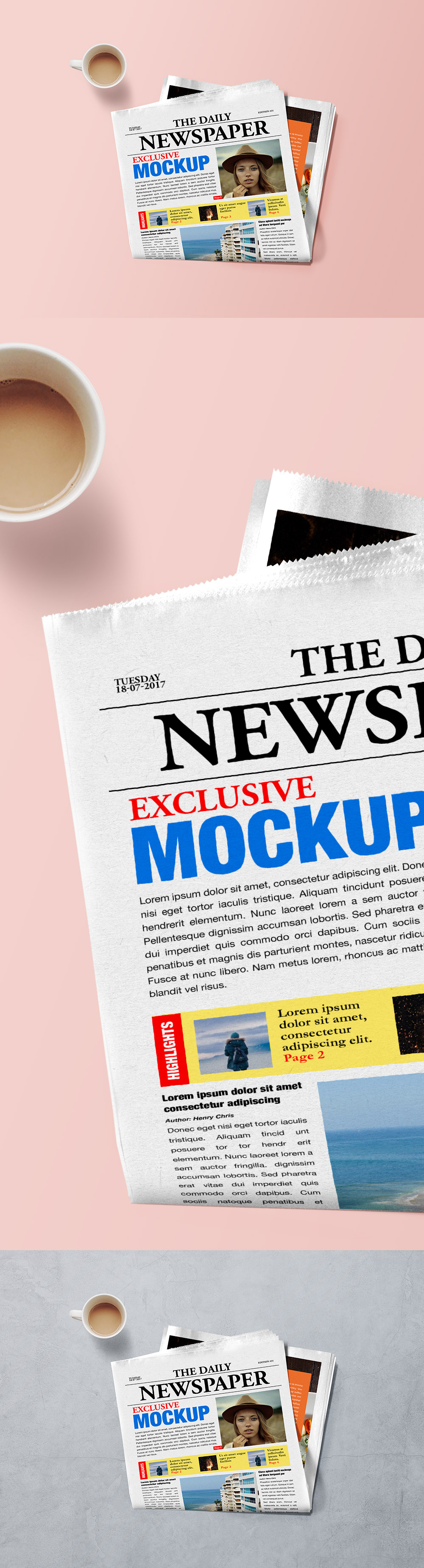 Newapaper Mockup PSD