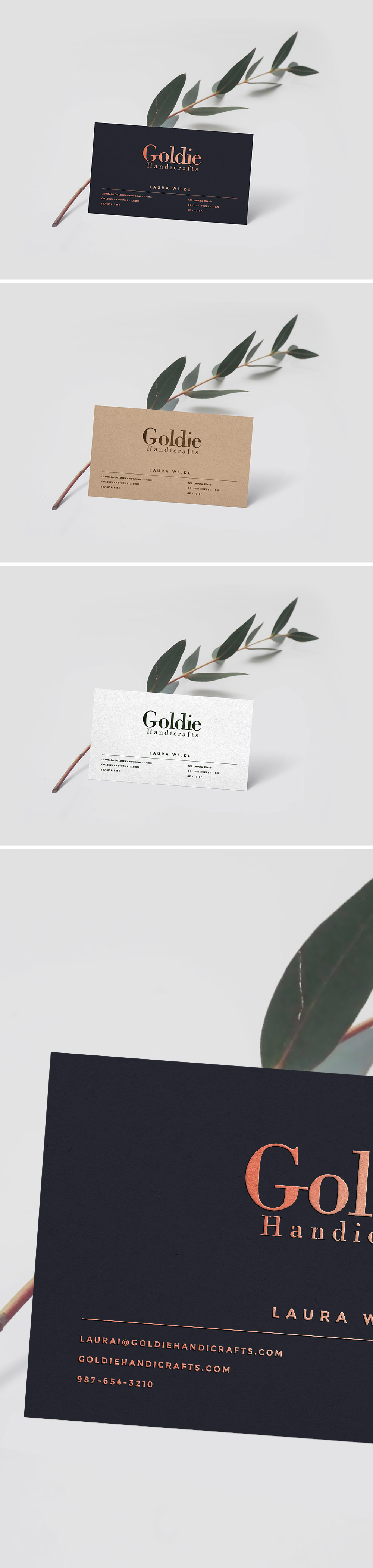 Realistic Business Card Mockup