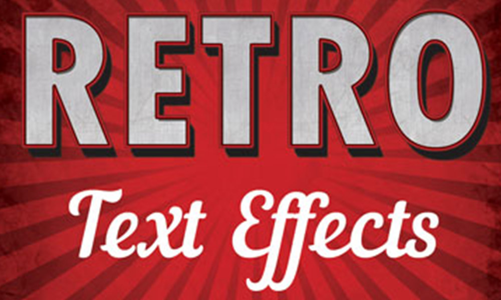 Retro Text Effect Photoshop Action