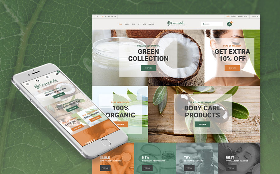 Organic Beauty Store PrestaShop Theme 