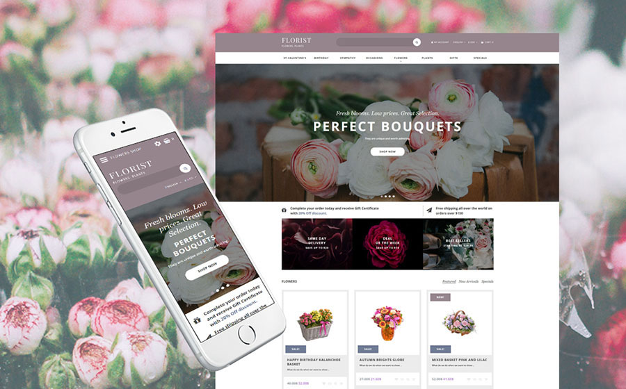 Flower Shop OpenCart Template 